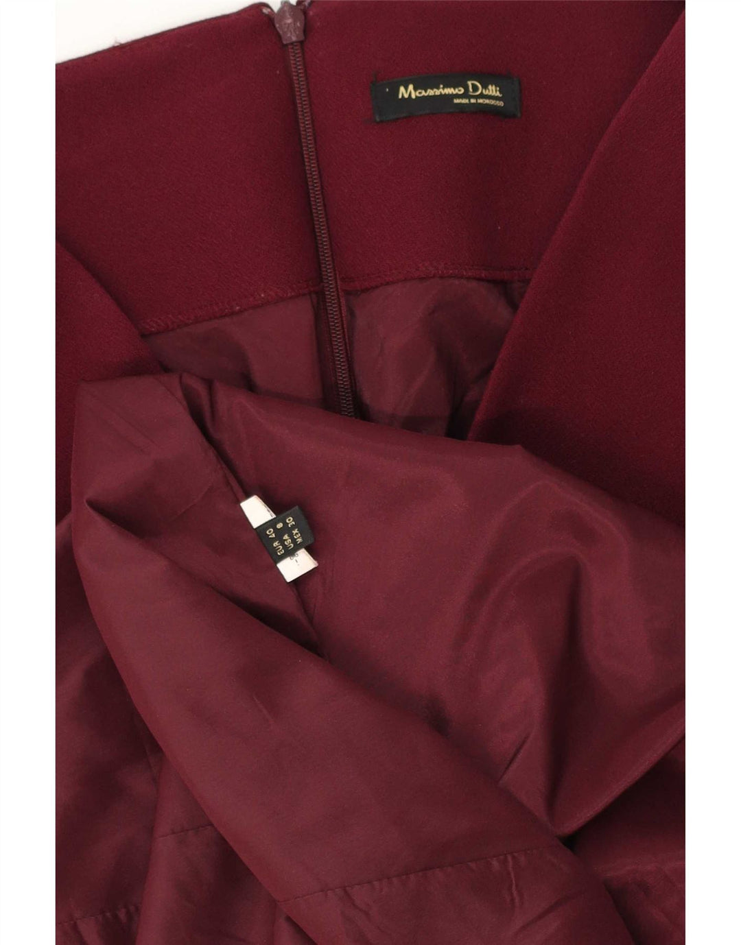 Massimo Dutti Rochie pentru femei cu mâneci 3/4 EU 40 Burgundy mediu