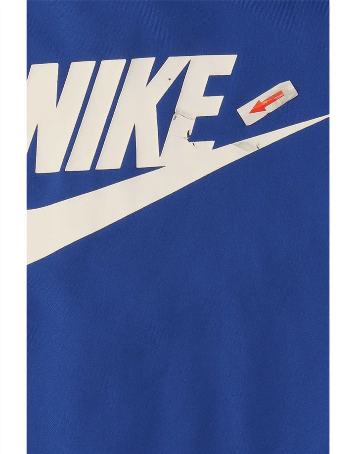 Jachetă de top pentru trening grafic Nike pentru băieți 10-11 ani, albastru mediu, color block