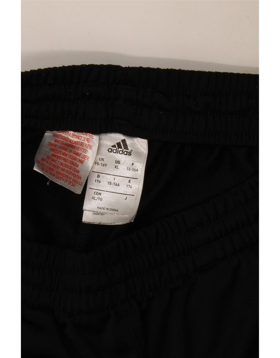 ADIDAS Băieți Pantaloni Trening Pantaloni Joggeri 15-16 Ani Poliester Negru