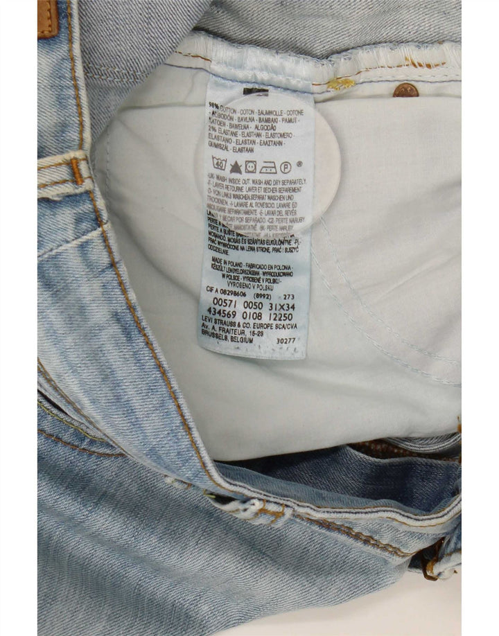 Blugi Levi's 571 Slim pentru femei W31 L34 Bumbac albastru