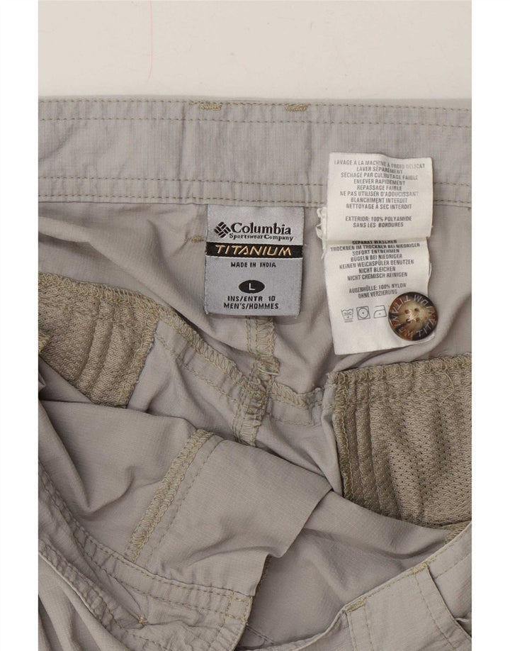 Pantaloni scurți Columbia Titanium Cargo pentru bărbați, mari W36, poliamidă gri