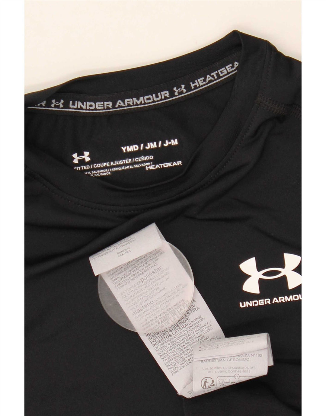 Under Armour Boys Heat Gear Top cu mânecă lungă 9-10 ani mediu negru