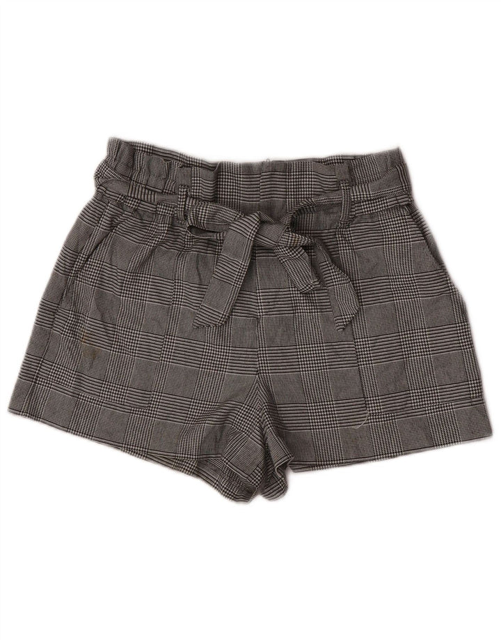 Pantaloni scurți chino cu talie înaltă Zara pentru femei, mari W30, poliester cu picior de găină gri