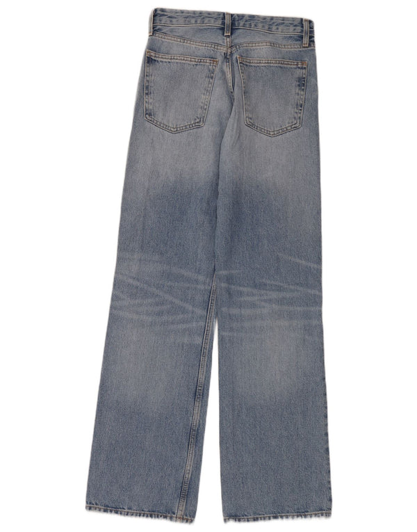 Blugi pentru femei Zara cu picioare late EU 38 Mici L28 L34 Bumbac albastru
