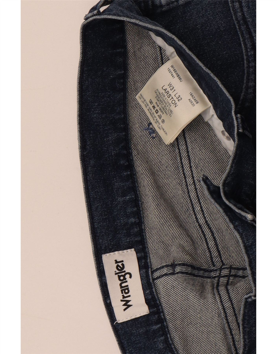 Blugi pentru bărbați Wrangler Larston Slim W31 L32 Bumbac albastru
