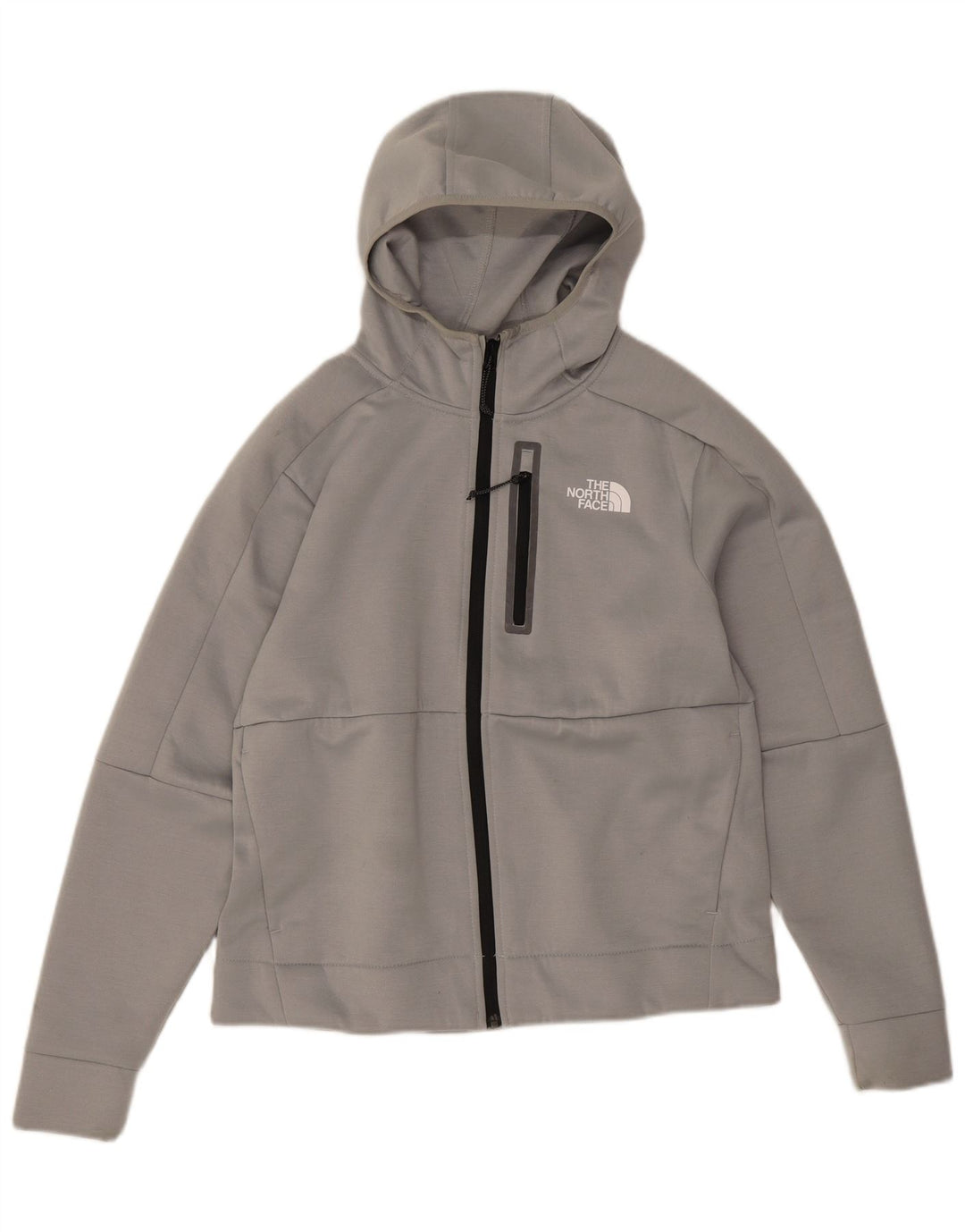 Pulover The North Face pentru femei, cu fermoar, UK 12, poliester, gri mediu