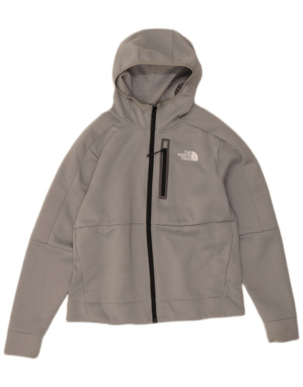 Pulover The North Face pentru femei, cu fermoar, UK 12, poliester, gri mediu