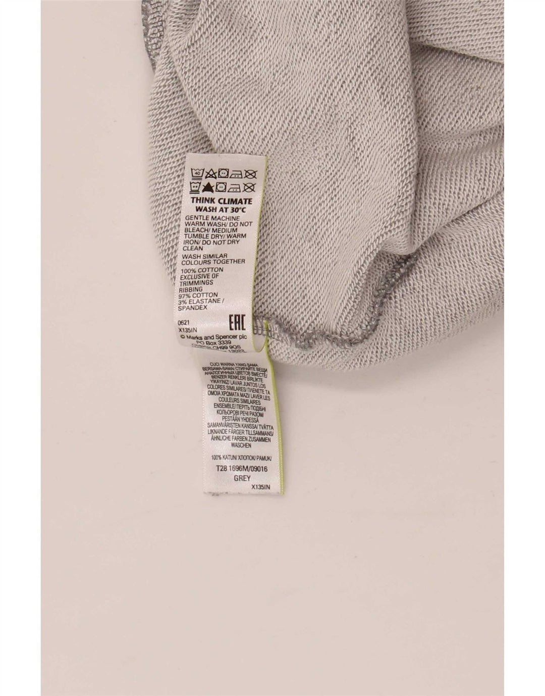 Pantaloni de trening pentru bărbați Marks & Spencer, bumbac gri mare