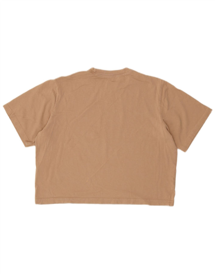 Tricou pentru femei Nike Crop Top UK 14 Medium Beige Bumbac