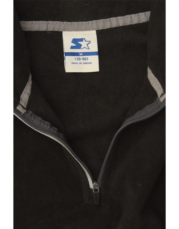 STARTER Pulover pentru bărbați, cu fermoar și gât, din lână UK 38/40 Poliester mediu negru