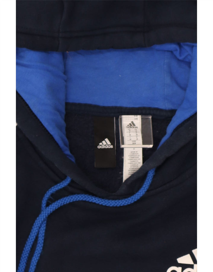 Pulover Adidas pentru bărbați, bumbac, albastru bleumarin mediu