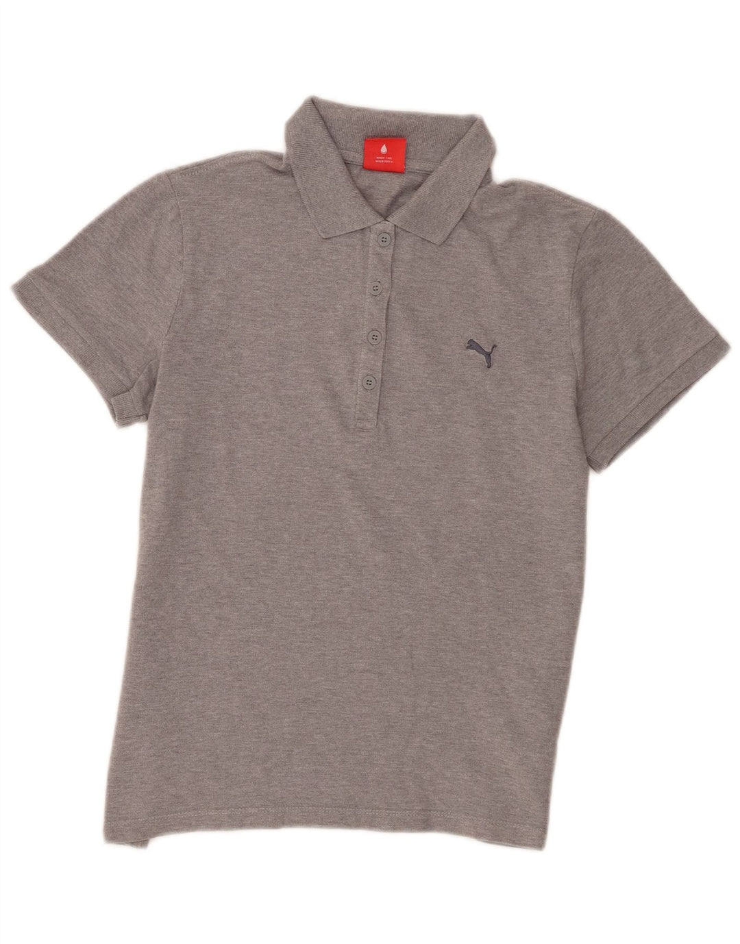 Tricou polo Puma pentru femei UK 14, bumbac gri mediu