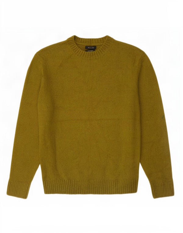 Pulover Massimo Dutti pentru damă, cu gât roșu, din bumbac verde mare UK 14