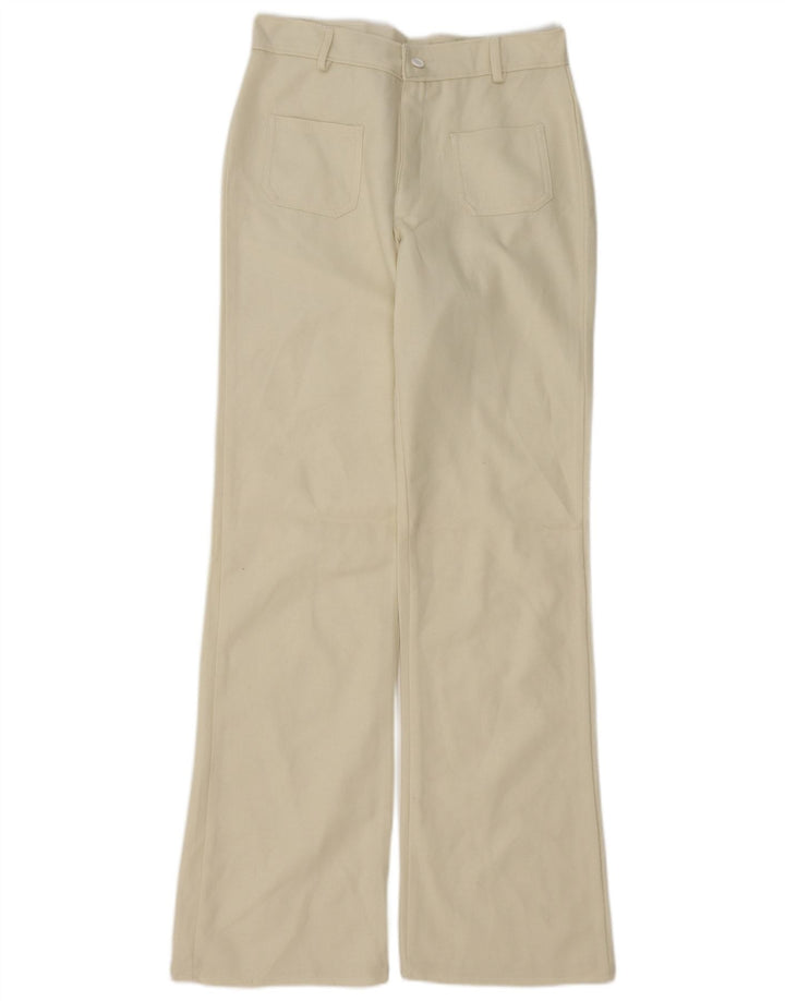 Pantaloni de damă Vintage Bootcut casual W30 L34 alb