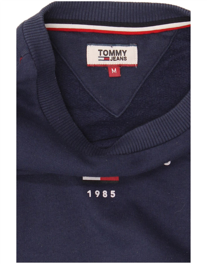 Pulover de hanorac grafic Tommy Hilfiger pentru femei UK 14 Medium Bleumarin
