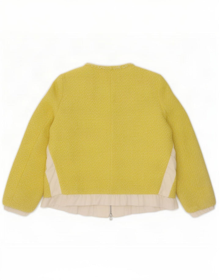 Jachetă Blazer pentru femei cu fermoar complet Zara UK 14 Medium Yellow Colorblock