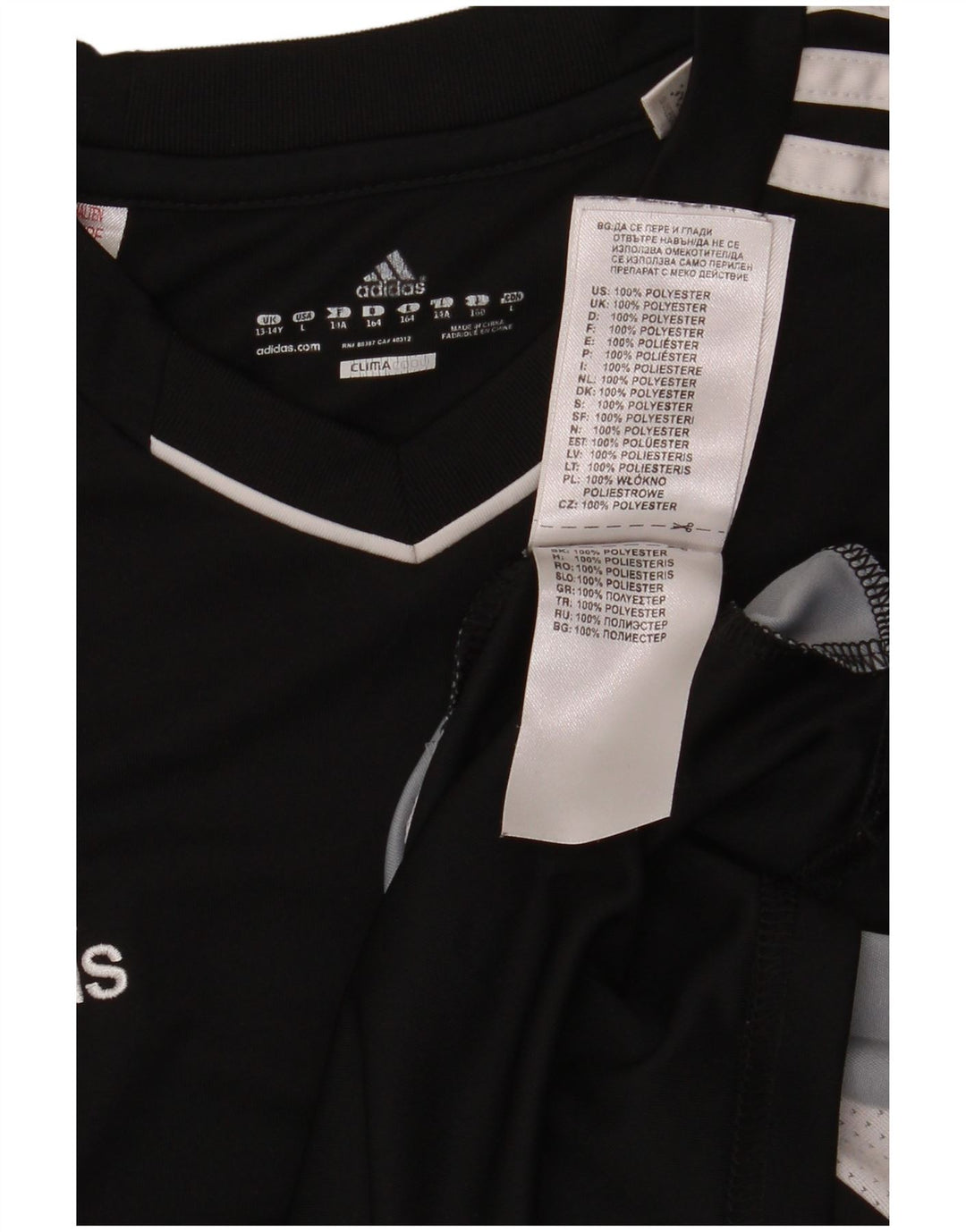 Tricou Climacool ADIDAS pentru băieți Top 13-14 ani, negru, poliester color bloc