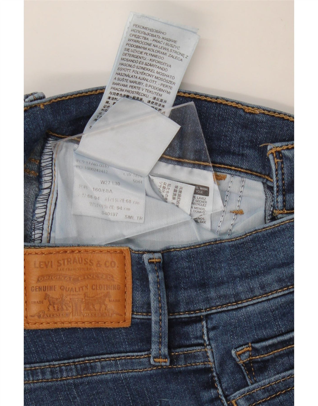 Blugi LEVI'S 710 Super Skinny W27 L30 Bumbac Albastru