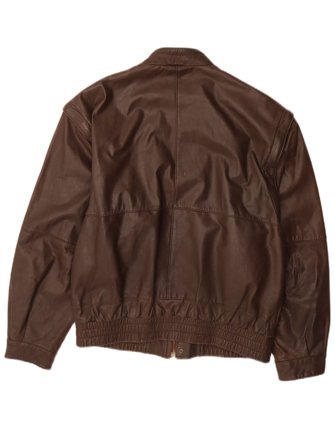 Jachetă de piele pentru bărbați VINTAGE IT 48 din piele maro medie