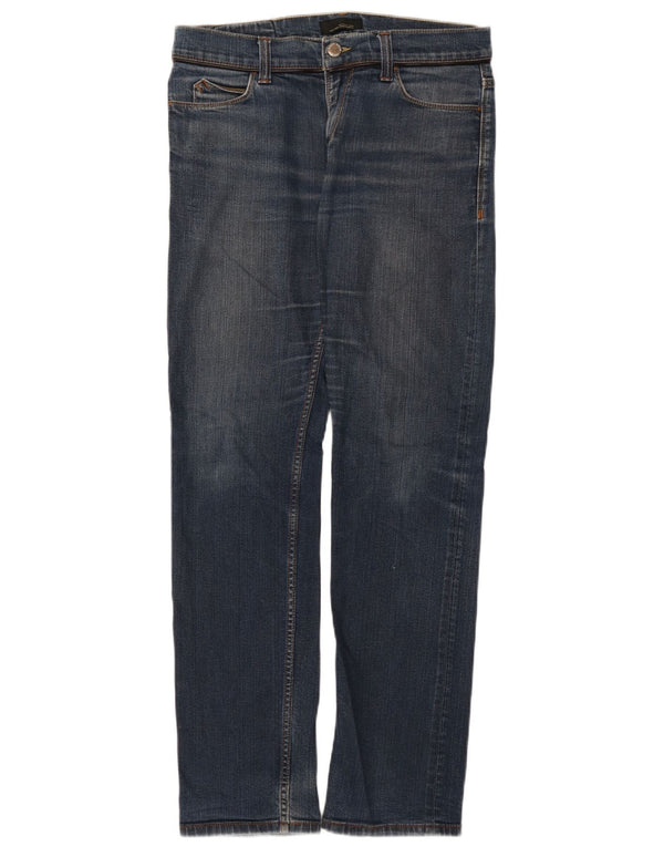 Blugi drepți pentru bărbați Zara EU 42 Large W32 L32 Albastru
