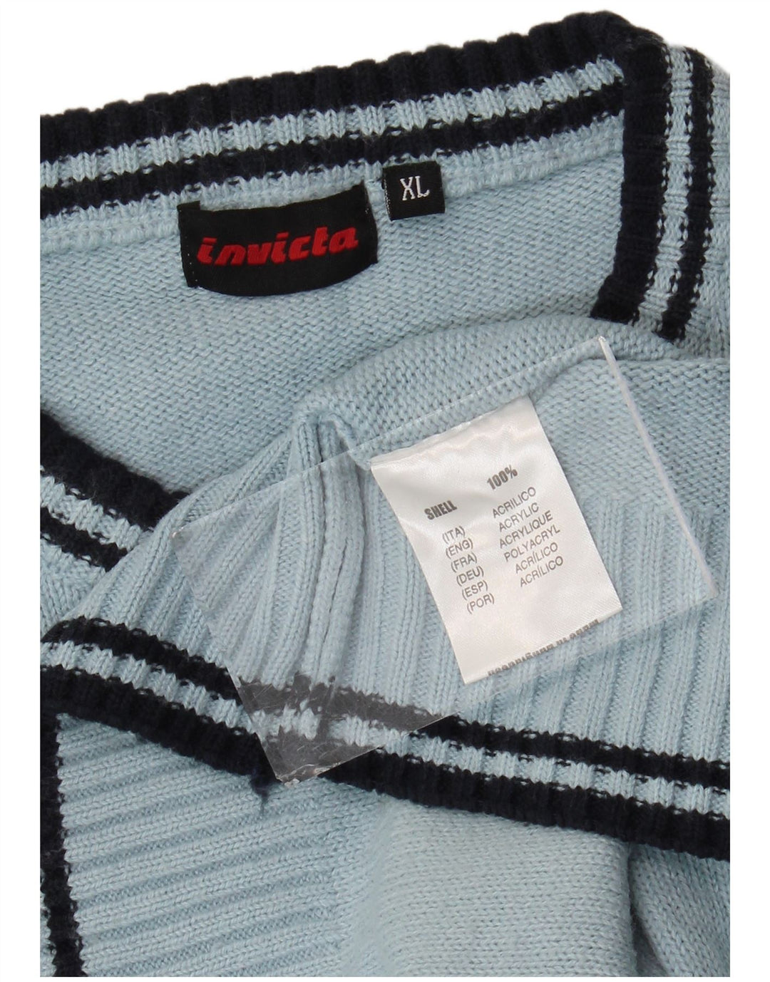 Pulover Invicta pentru bărbați, cu gât crew, XL, acrilic, albastru