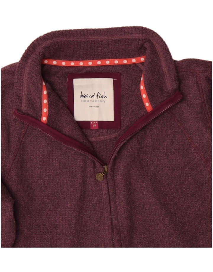 WEIRD FISH Pulover cardigan supradimensionat pentru femei UK 18 XL Bordeaux Poliester