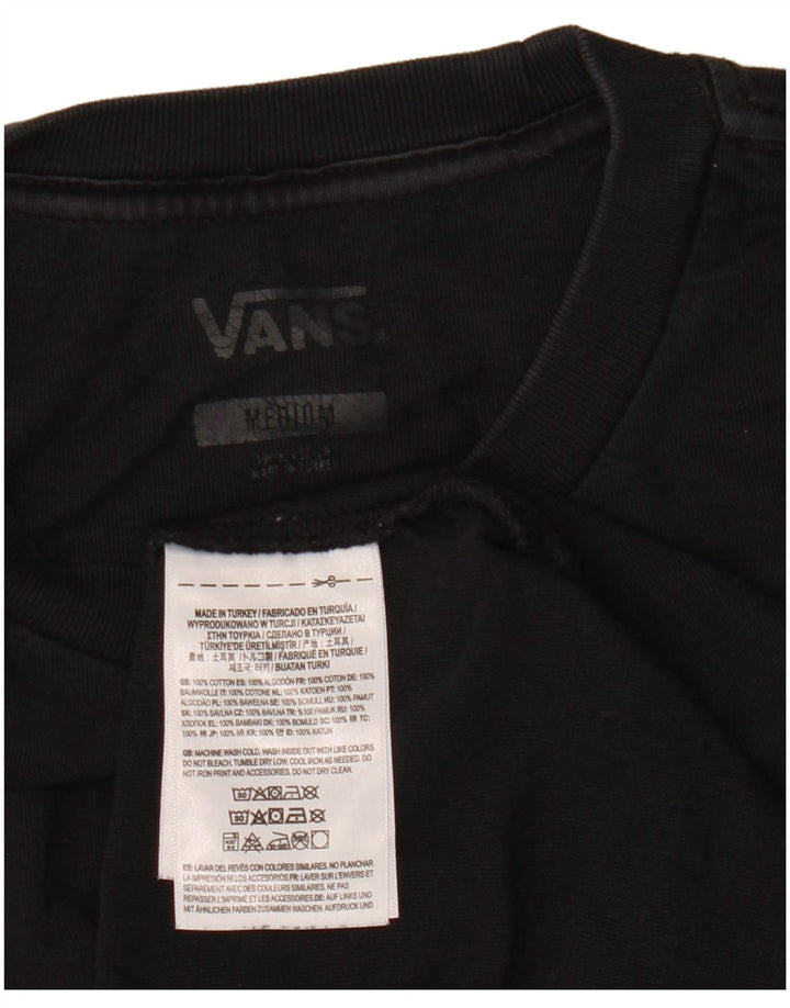 VANS Tricou Bărbați Top Mediu Negru Bumbac