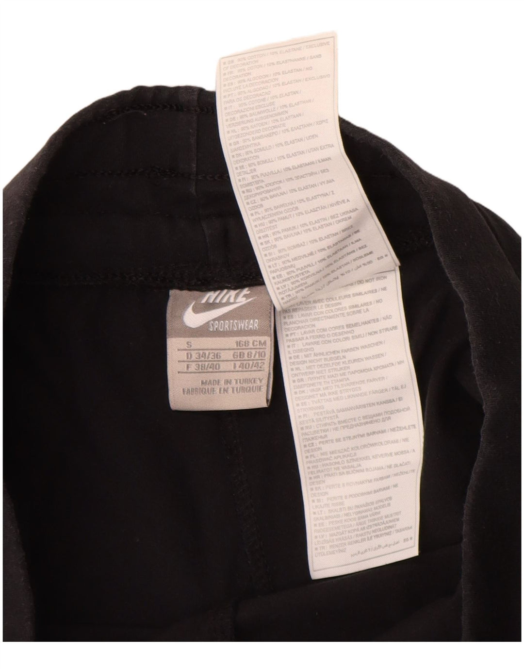 Pantaloni de trening Nike pentru femei UK 8/10, bumbac negru mic