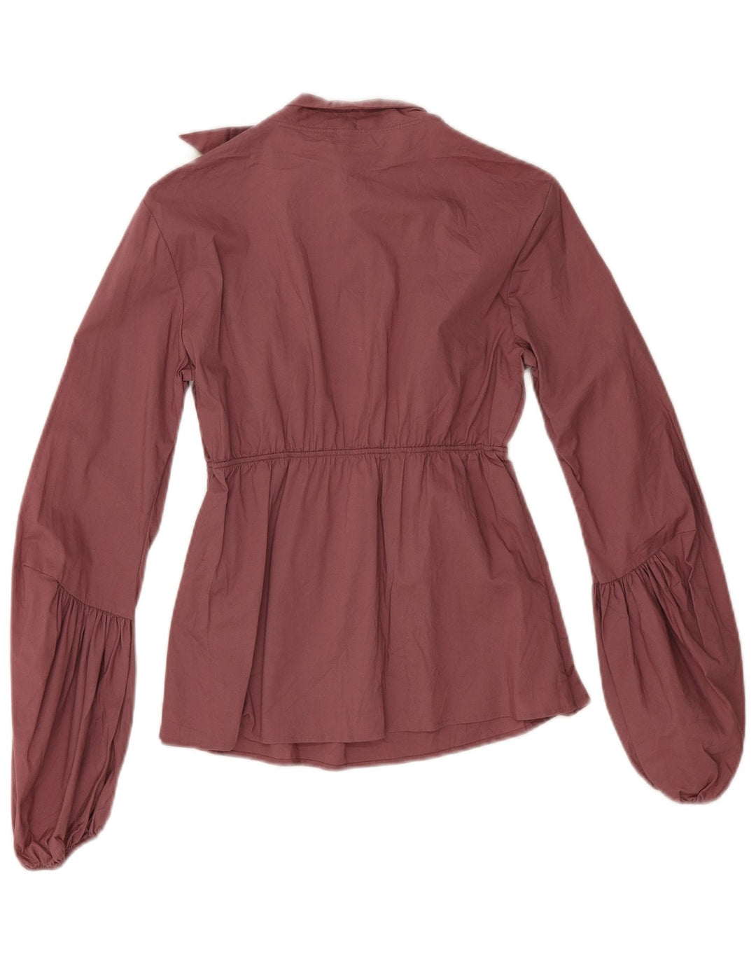 Bluză Benetton pentru femei cu cravată în față cu mânecă lungă, UK 10, roz mic