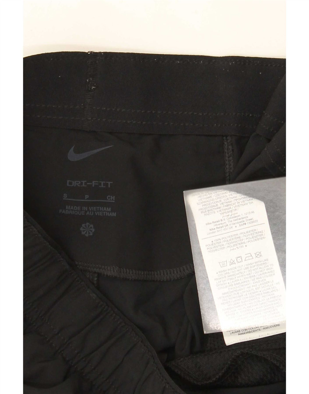 Pantaloni scurți sport Nike Dri Fit pentru femei UK 10, poliester negru mic