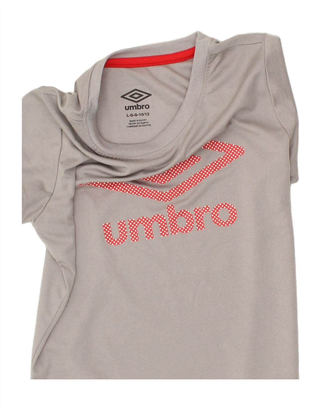 UMBRO Girls Graphic T-Shirt Top 10-11 Years Large Grey Polyester Vintage Umbro and Second-Hand Umbro from Messina Hembry 