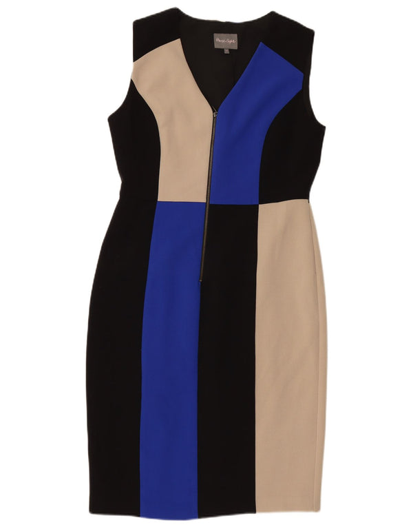 PHASE EIGHT Rochie fără mâneci pentru femei UK 14 Medium Black Colorblock