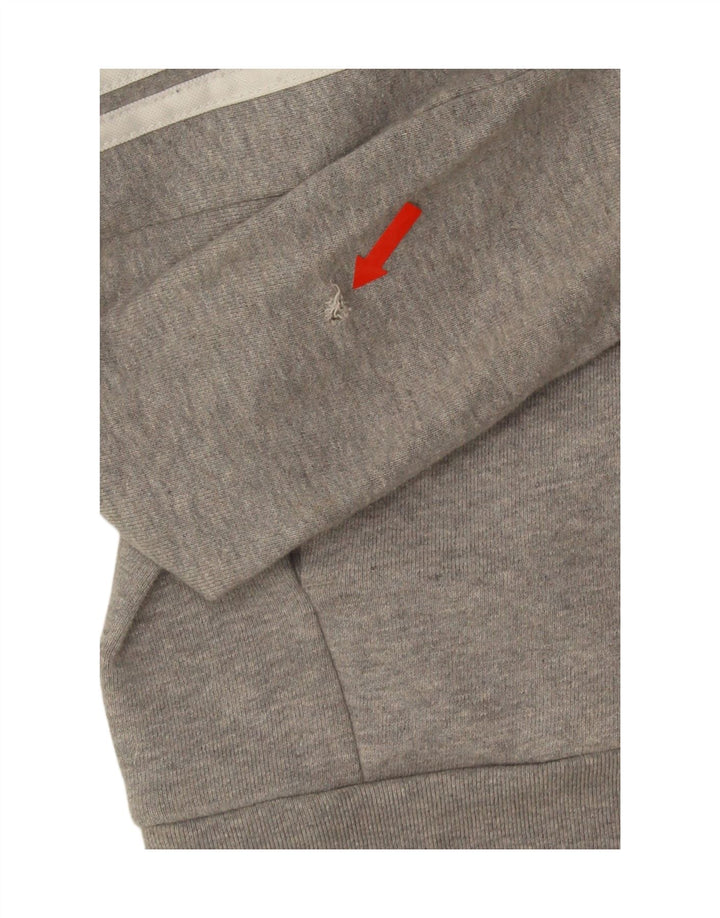 Pulover pentru bărbați Adidas Regular Fit, cu fermoar, bumbac, gri mediu