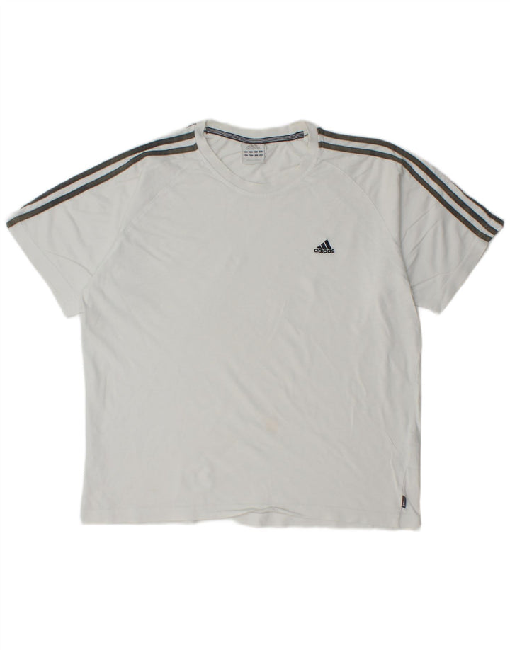 Tricou pentru bărbați ADIDAS Top mare din bumbac alb