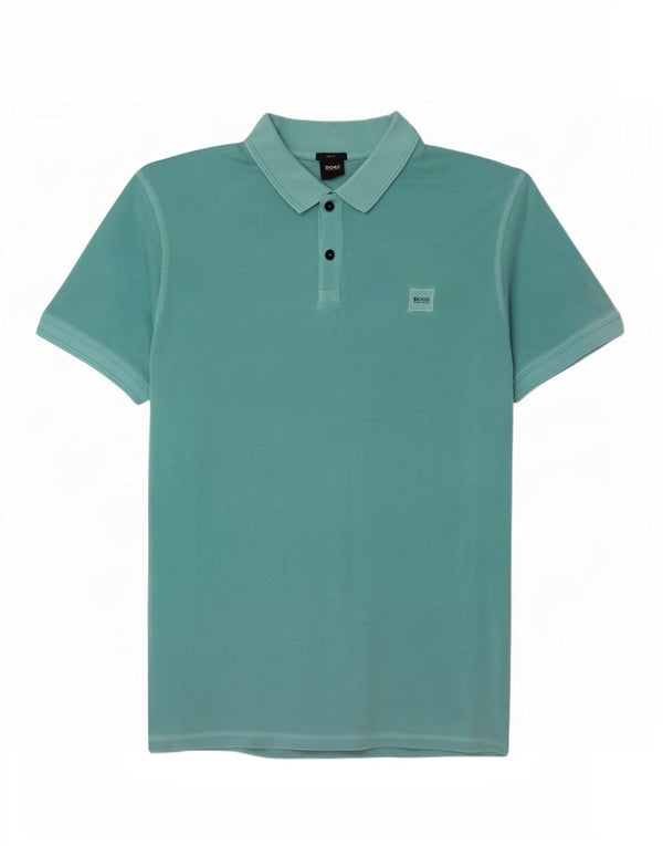 Cămașă polo pentru bărbați Hugo Boss Slim Fit 2XL, bumbac turcoaz