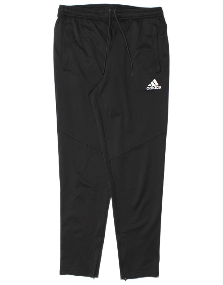 Pantaloni de trening Adidas pentru bărbați, poliester mediu negru