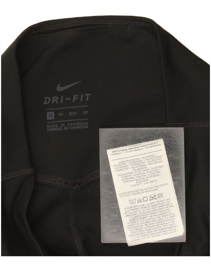 Leggings Capri Nike pentru femei UK 4 XS poliester negru
