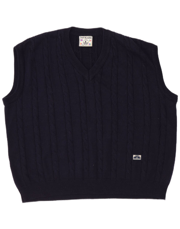 Navigare Mens Vest Tank Top 2XL Bleumarin Lână Merinos