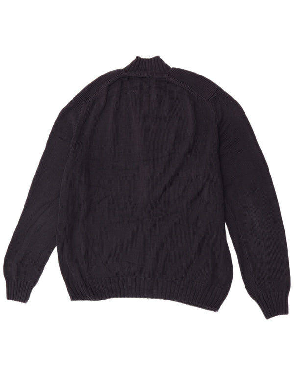 Pulover cardigan Massimo Dutti pentru bărbați, bumbac bleumarin 2XL