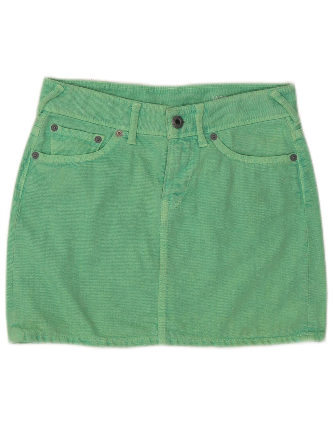 Fusta de blugi pentru femei JACK WILLS UK 4 XS W26 bumbac verde