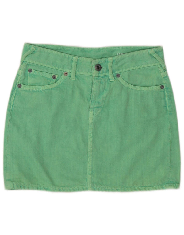 Fusta de blugi pentru femei JACK WILLS UK 4 XS W26 bumbac verde