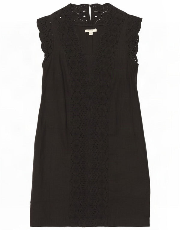 White Stuff Womens Sheath Dress UK 10 Small Navy Blue Linen