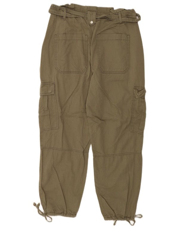 Whistles Joggeri pentru femei Pantaloni cargo UK 12 Medium W30 L25 Kaki Bumbac