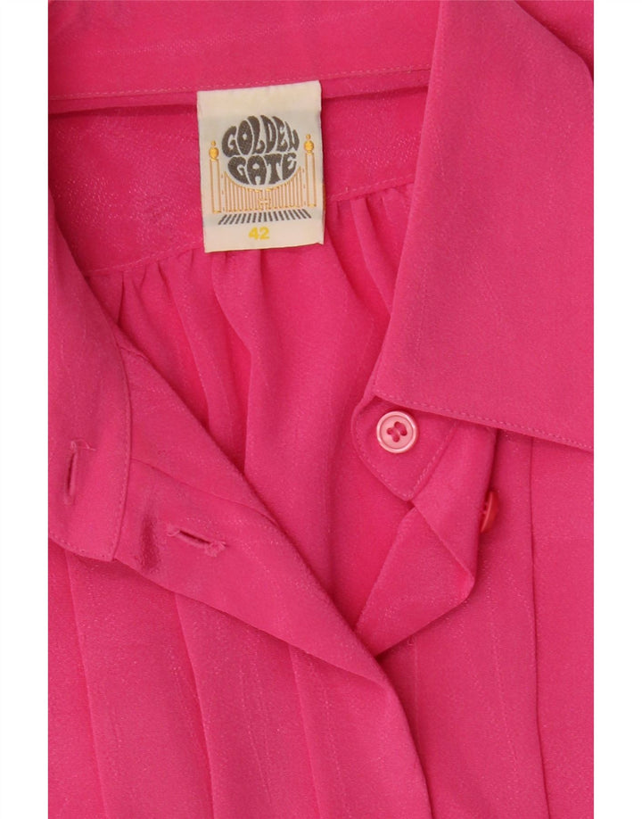 GOLDEN GATE Womens Oversized Short Sleeve Shirt Blouse EU 42 Large Pink Vintage Golden Gate and Second-Hand Golden Gate from Messina Hembry 