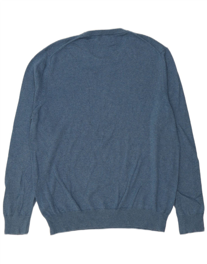 Pulover pentru bărbați Marks & Spencer, cu gât crew, XL, bumbac, albastru
