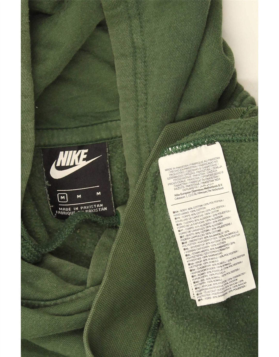 Pulover Nike pentru bărbați, bumbac verde mediu
