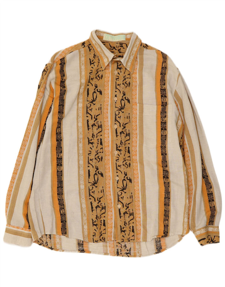 Cămașă Vintage Bărbați Mic Bumbac cu dungi multicolore