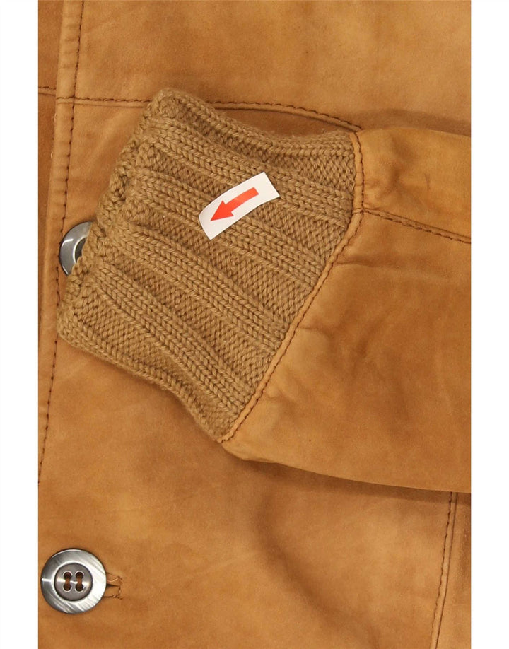 Bomber Vintage pentru bărbați din piele intoarsa IT 46 Small Beige
