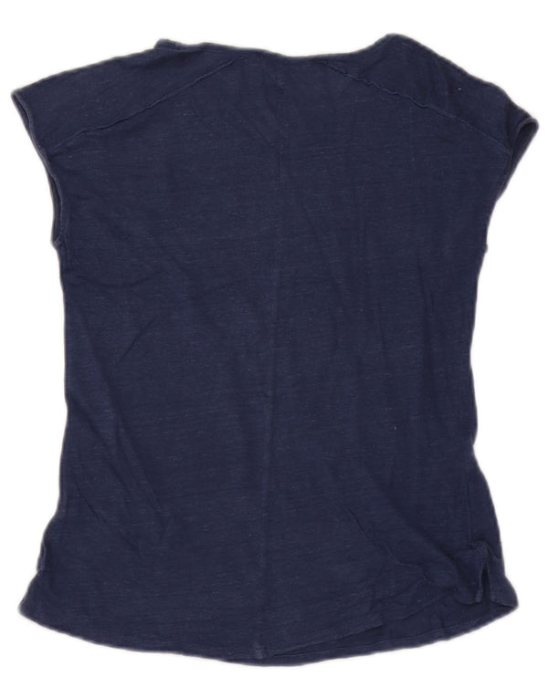 Massimo Dutti Tricou Femei Top UK 6 XS Bleumarin Pete