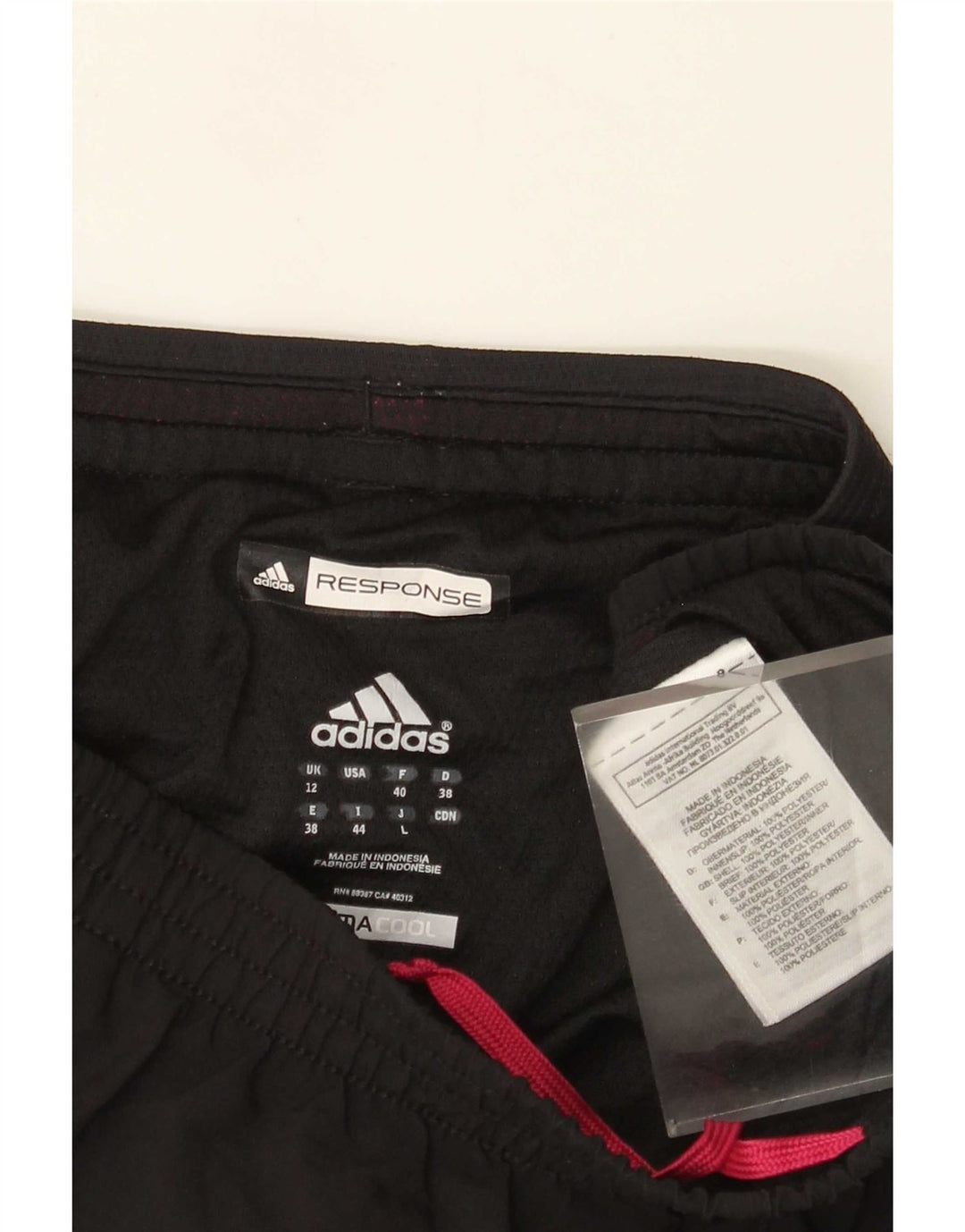 Pantaloni scurți sport Climacool pentru femei Adidas UK 12 Poliester mediu negru